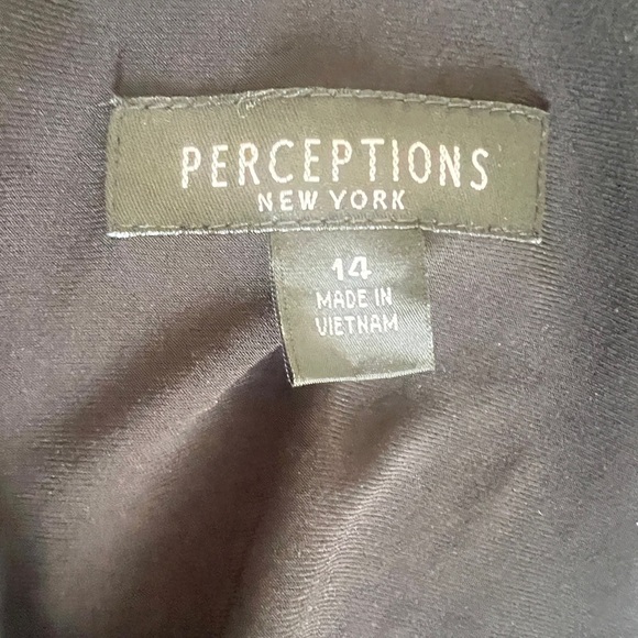 Perceptions Blue and Black Mosaic Blazer - Picture 3 of 4